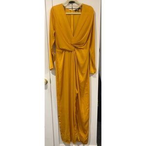Knot front with slit maxi dress